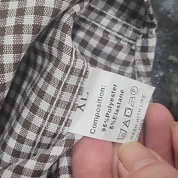 NIB Men's Black and White Button Down Shirt XL - Picture 5 of 6